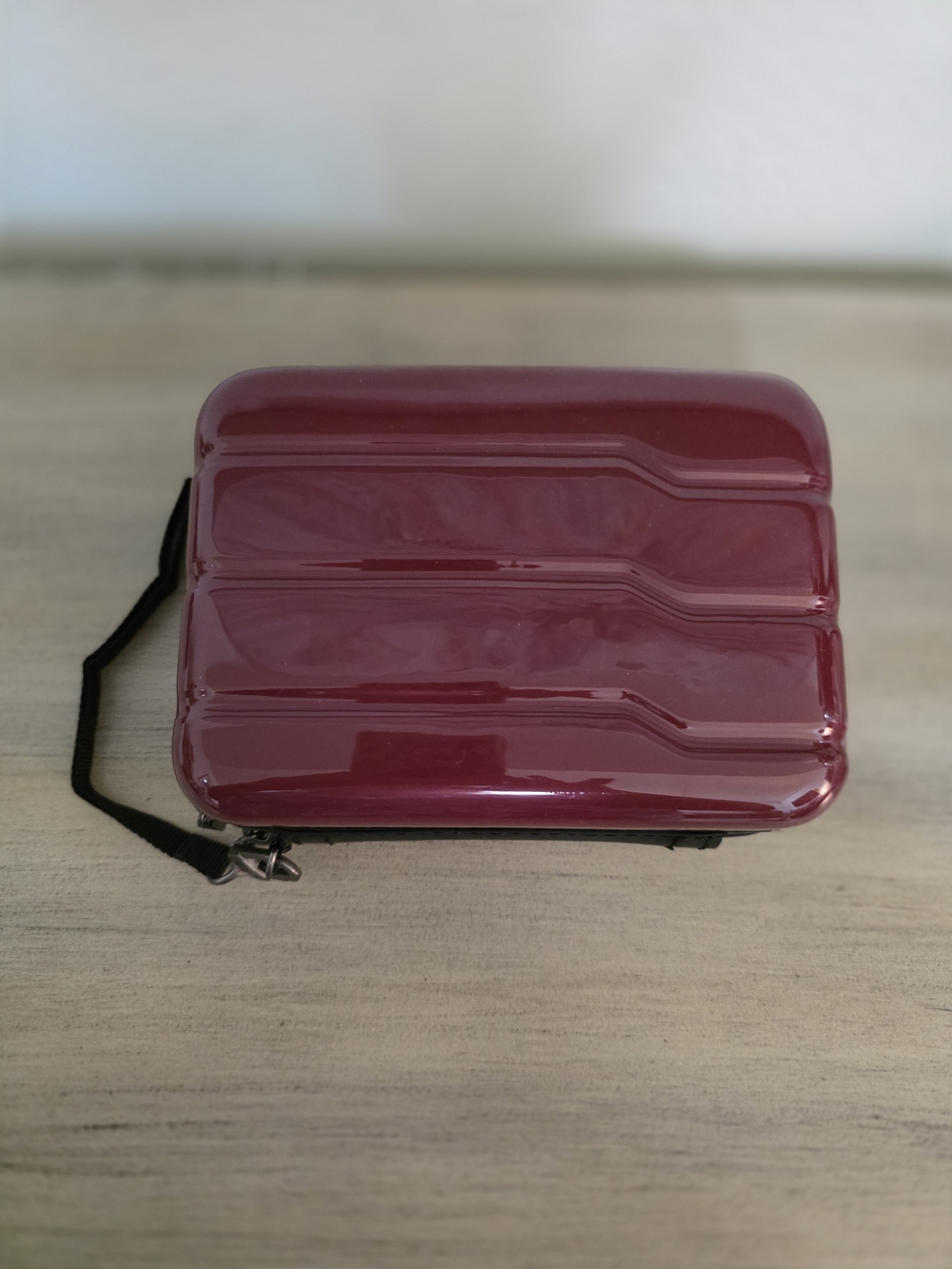 Hard Shell Travel Carry Case Mini Burgundy